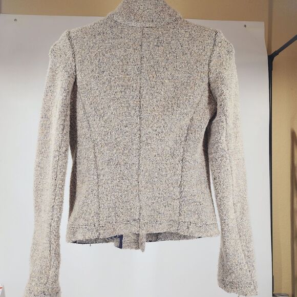 Iro Bessie Melange Zip Front Knit Jacket 36 2 S - Picture 6 of 9